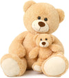 Cuddle Up with Our 39" Giant Mommy and Baby Plush Teddy Bear Set - Soft, Adorable, and Perfect for Hugs!