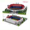 Madrid Style Soccer Stadium Model Micro Mini Diamond Block Kit Kids Adult Assemble Barcelona Football Field Brick Set Puzzle Toy