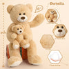 Cuddle Up with Our 39" Giant Mommy and Baby Plush Teddy Bear Set - Soft, Adorable, and Perfect for Hugs!