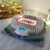 Madrid Style Soccer Stadium Model Micro Mini Diamond Block Kit Kids Adult Assemble Barcelona Football Field Brick Set Puzzle Toy