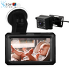 1080P Baby Car Monitor with 4.3'' IPS Screen and Night Vision - Adjustable Wide View Baby Car Mirror