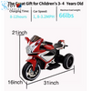 Vibrant Red 6V Electric Motorcycle for Children - Engaging Ride-On Toy for Young Adventurers