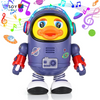 Musical Dancing Baby Duck Toy with Lights & Sounds - Interactive Robot for Infants & Kids