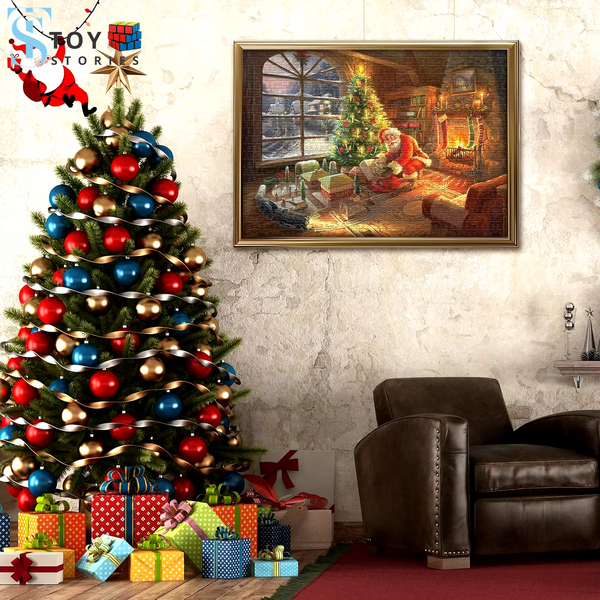 VATOS 2024 Christmas Advent Calendar Jigsaw Puzzle for Kids - 24-Day Santa Countdown Stocking Stuffer Game and Gift