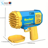 40-Hole Handheld Fully Automatic Space Light Bubble Machine - Electric Children's Toy (Battery and Bubble Solution Not Included)