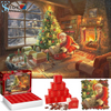 VATOS 2024 Christmas Advent Calendar Jigsaw Puzzle for Kids - 24-Day Santa Countdown Stocking Stuffer Game and Gift